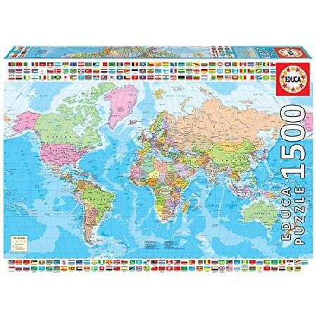 Educa Puzzle - Political Worldmap 1500 Teile