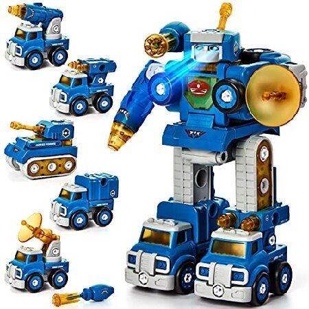 STEM 知育玩具 ロボットに変身 クリスマス 誕生日プレゼント 5歳 男の子 5歳 男の子 4歳 ...