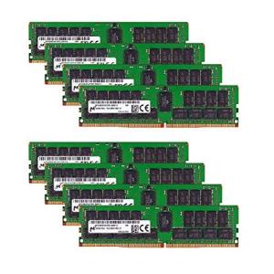 Micron Memory Bundle with 256GB (8x32GB) DDR4 PC4-21333 2666MHz (8 x MTA36ASF4G72PZ-2G6E1) Dual Ranked Registered ECC RDIMM Compatible with R630, R640