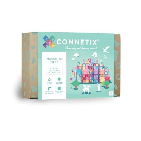 CONNETIX Magnetic Tiles Pastel Creative Pack, 120 ...