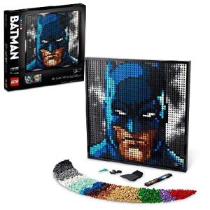 LEGO Art Jim Lee Batman Collection 31205 Building Blocks - Superhero Canvas Wall Decor with Joker, Harley Quinn, or Batman Portraits, DC Comics DIY Po