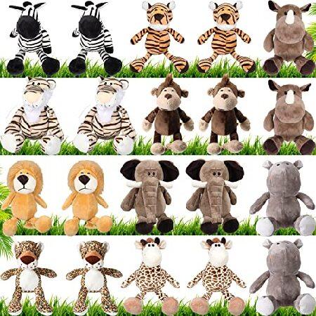 20 Pcs Safari Stuffed Animals 11.8'' Plush Jungle ...