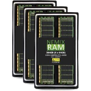 NEMIX RAM 384GB (6x64GB) DDR4-2400MHz PC4-19200 ECC LRDIMM 4Rx4 1.2V 負荷軽減サーバーメモリ NEMIX RAM