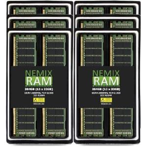 NEMIX RAM 384GB (12x32GB) DDR4-2666MHz PC4-21300 ECC RDIMM 2Rx4 1.2V レジスタードメモリ サーバー用