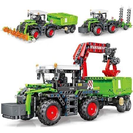 Mov Stone City Construction 3イン1トラクターハーベスタービルディングブ...