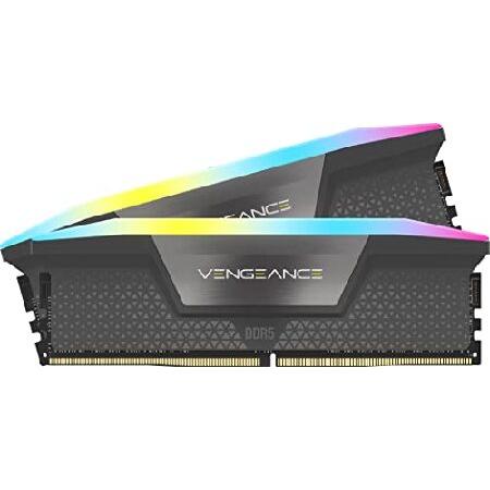 CORSAIR VENGEANCE RGB DDR5 RAM 64GB (2x32GB) 6000M...