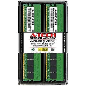 A-Tech 64GB キット (2x32GB) RAM Supermicro A+ Server 1015CS-TNR, 1115CS-TNR, 1125HS-TNR | DDR5 4800MHz PC5-38400 EC8 RDIMM 2Rx8 ECC レジスタードサーバ