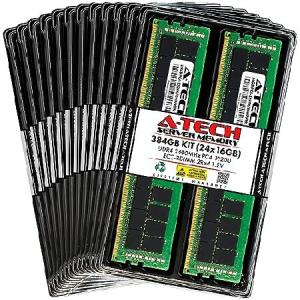 エーテック A-Tech 384GB キット (24x16GB) RAM ASUS Z10PP-D24用 | DDR4 2400MHz PC4-19200 ECC RDIMM 2Rx4 登録サーバーメモリアップグレード