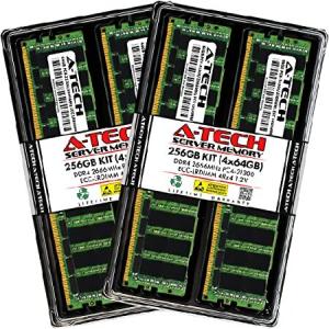 A-Tech 256GB キット (4x64GB) RAM for Supermicro SuperServer 1019P-FRN2T, 1028GQ-TVRT, F628R2-FC0PT+, F628R3-FC0+, F628R3-FC0PT+ | DDR4 2666MHz PC4-213