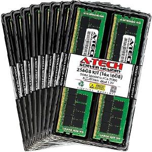 A-Tech 256GB キット (16x16GB) RAM Supermicro SuperServer 120TP-DC8TR, 120TP-DC9TR | DDR4 2666MHz PC4-21300 ECC RDIMM 2Rx4 登録サーバーメモリアップグレ