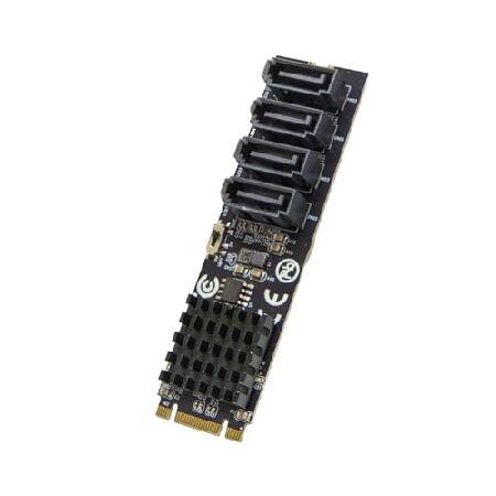 IO CREST 4ポート RAID SATA III 6Gbp/s to M.2 B+M キーアダ...
