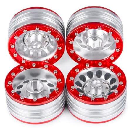 QUE-T 1.9inches Beadlocks 1/10 RC Wheel Rims, 4pcs...