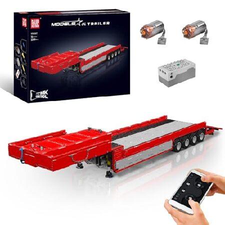 Mould King トレーラートラックテクニックビルディングブロックキット、MOC 19015Tモ...