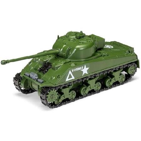 Airfix クイックビルド スキル1 モデルキット シャーマン ホタル戦車 イギリス軍 スナップト...