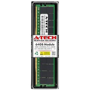 エーテック A-Tech 64GB RAM 交換用 Micron MTC40F2046S1RC56BD1 | DDR5 5600MHz PC5-44800R EC8 RDIMM 2Rx4 1.1V 288ピン ECC登録サーバーメモリモジュール (MT