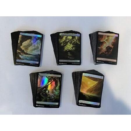 100 FOIL Full Art Basic Lands - Magic The Gatherin...