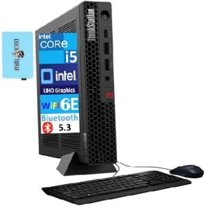 レノボ Lenovo ThinkStation P3 Tiny Workstation Mini Desktop (Intel i5-13500, Intel UHD 770 Shared, 32GB DDR5, 2x4TB PCIe SSD (8TB), WiFi 6E, Bluetooth