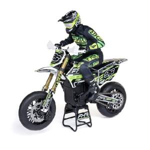 Losi Promoto-SM 1/4 スーパーモトバイク FXR ホワイト RTR ベーシック LOS-2272