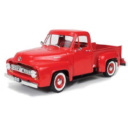 1953 F 100 Pickup Truck Red 1/18 Diecast Model Car...