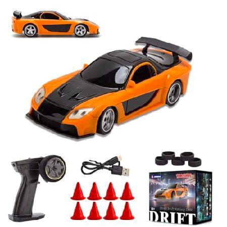 BrickCraftWorks 1/43 ミニ4WD RCドリフトカー、2.4Gフルプロポーショナル...