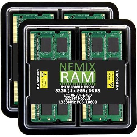 NEMIX RAM 32GB (4X8GB) DDR3 1333MHZ PC3-10600 2Rx8...