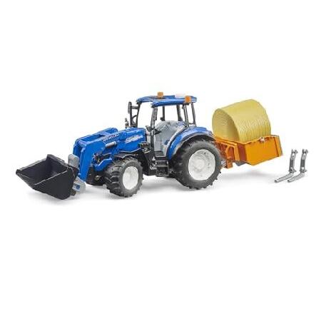 bruder 02187 New Holland T5.120 フロントローダー、ローディングボック...