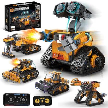 Sciencow Building Toys STEM Robot Kit，5 in 1 Remot...