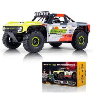 FMS 1/7 Ford Bronco U4 RTR EB RCトラック、ホビーRCクローラー、ブラシレスモーター＆ESC、リモートコントロール照明、最大80km/h速度(2024)。