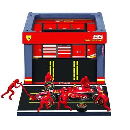 HTLNUZD 1/43 F1 SF24#55 合金レーシングカーモデル ピットレーンバージョン 大...