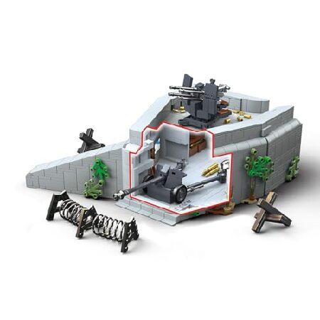Jeamoc WW2 ミリタリーフォートレスビルディングブロックセット Atlantikwall用 ...