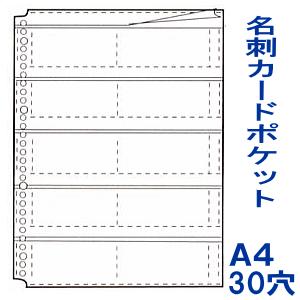 名刺カードポケット　A4-L　30穴　ルーズリーフリフィル｜techouichiba