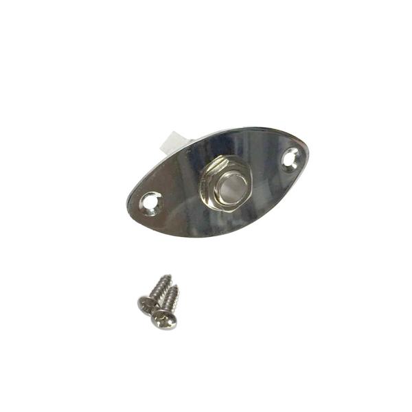 楕円型キャッツアイ型 （側面用） （クローム） アウトプットジャック・カバー ジャックプレート ジャ...