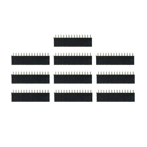 ピンヘッダー ソケット 10個セット （14ピン） 1列 角ピン 2.54mmピッチ