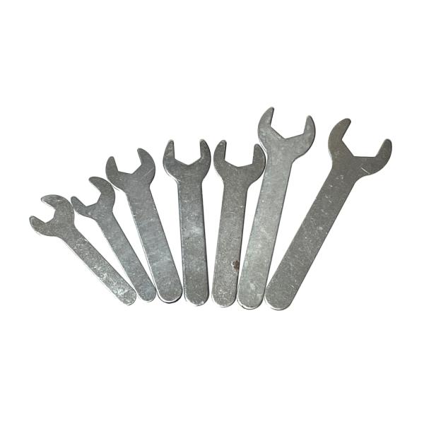 【難あり】【一部サビあり】薄型六角スパナ 7本セット 厚さ1.8mm 〜 2mm 片口 二面幅8mm...