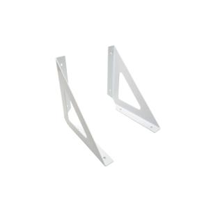三角棚受 金具 ホワイト 2Way 上下2方向設置可能 （19cm） （2個セット）｜techspace
