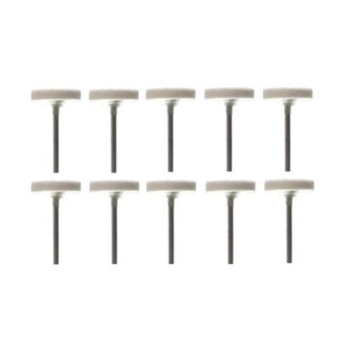 ルーター用 研磨パフ バフ フェルト T型 直径25mm 3mm軸 10個セット