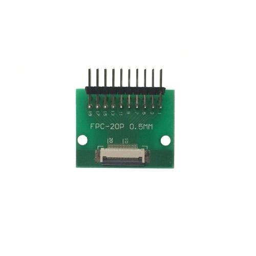 FPC/FFC （20ピン） （L型ピンヘッダ付き） フラットケーブル to ピンヘッダ 変換基盤 ...