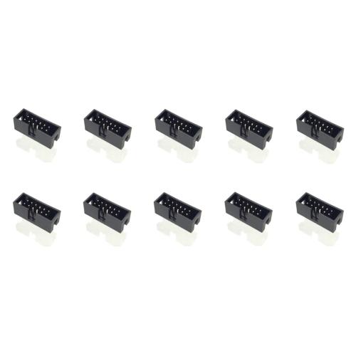 基板用ピンヘッダーコネクター オス 10個セット （12極 2x6ピン） 2列 角ピン ストレート ...