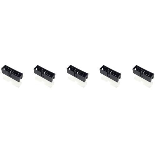 基板用ピンヘッダーコネクター オス 5個セット （16極 2x8ピン） 2列 角ピン ストレート 2...