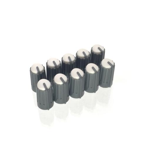 ミキサー ボリューム用 ツマミ D型6mm軸用 目盛角度270度 直径10mm （10個セット） （...