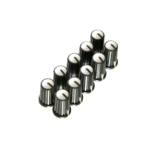 ミキサー ボリューム用 ツマミ D型6mm軸用 目盛角度270度 直径11.5mm 10個セット （...