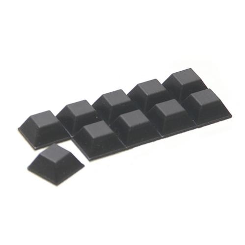 電子機器用 ゴム足 角型 粘着シール付き （10個セット） 上部縦横12.5mm 高さ6mm