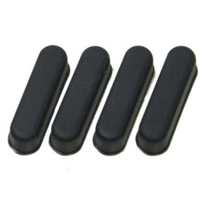 電子機器用 ゴム足 長丸型 粘着シール付き （4個セット） 24mm x 6.5mm 高さ6.5mm｜techspace