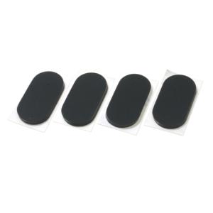 電子機器用 ゴム足 長丸型 粘着シール付き （4個セット） 40mm x 20mm 高さ3mm｜techspace
