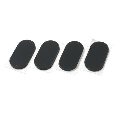 電子機器用 ゴム足 長丸型 粘着シール付き （4個セット） 40mm x 20mm 高さ3mm