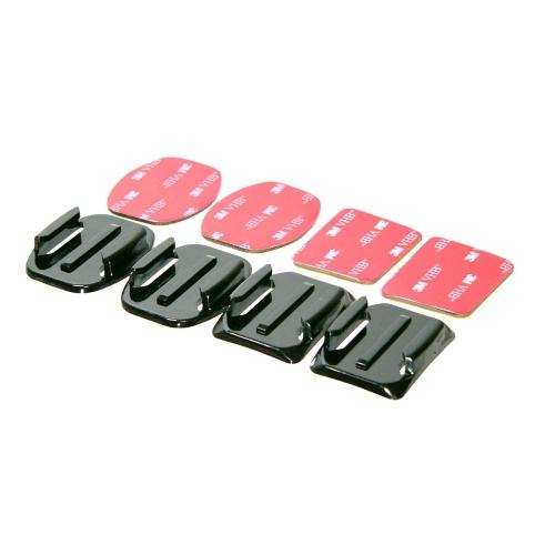 GoPro アクションカメラ用 粘着性ベース マウント (平面 曲面)4個セット