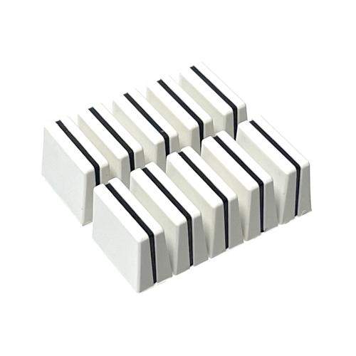 ミキサー フェーダー スライドボリューム用 ツマミ 4mm軸用 横長タイプ 幅20mm （10個セッ...