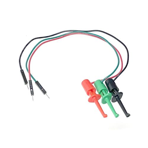 ICテストクリップ 3本セット ピンヘッダー端子オス トランジスターテスター等に