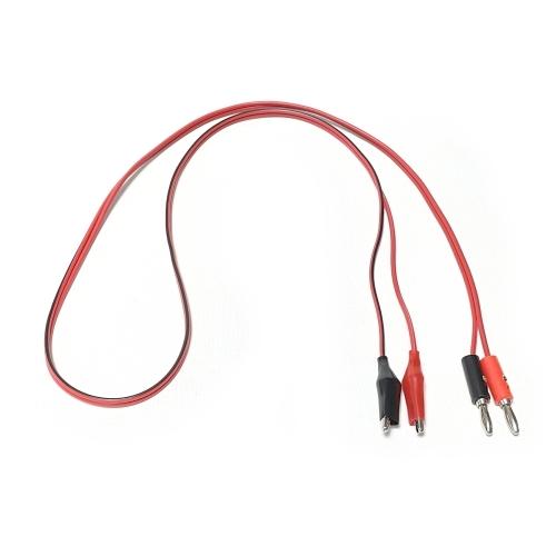 ワニ口クリップリード バナナプラグ対応 長さ1m テスター用リード線などに