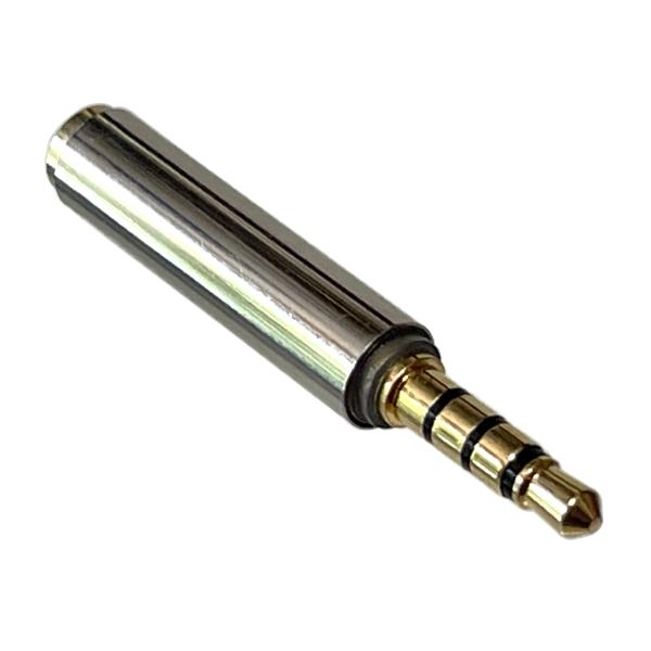 3.5mm 4極ミニプラグ 極性変換アダプタ OMTP/CTIA相互変換 (1個)